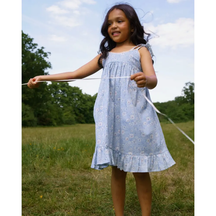 Early Sunday Alena Dress - Tonal Floral Blue Print