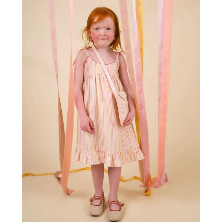 Early Sunday Alena Dress - Pink Strips Print