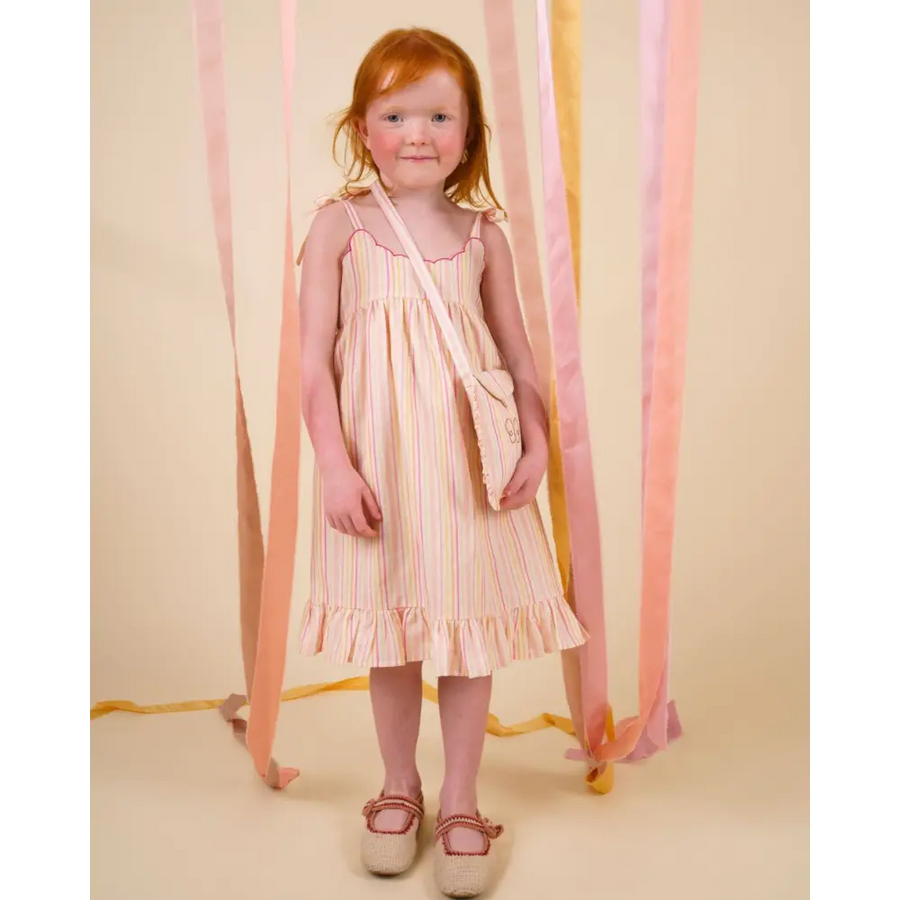 Early Sunday Alena Dress - Pink Strips Print