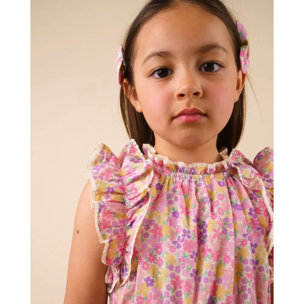 Early Sunday Florence Dress - Emma Floral Purple Print