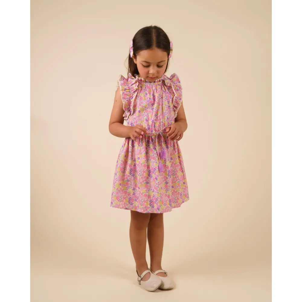 Early Sunday Florence Dress - Emma Floral Purple Print