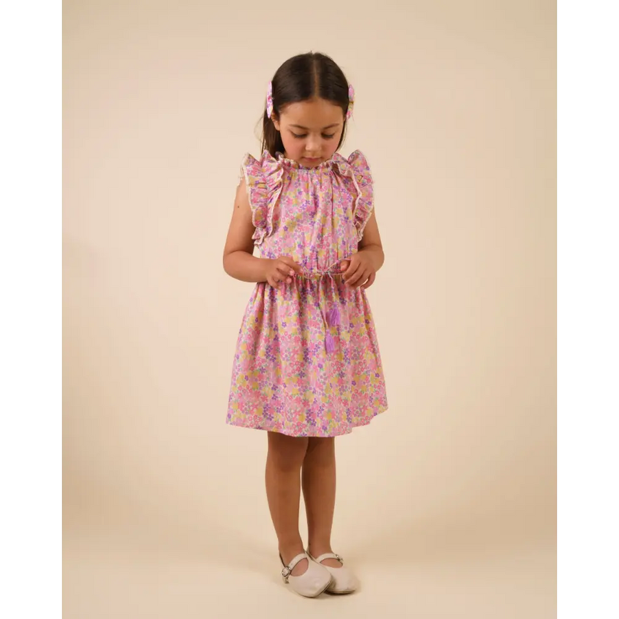 Early Sunday Florence Dress - Emma Floral Purple Print