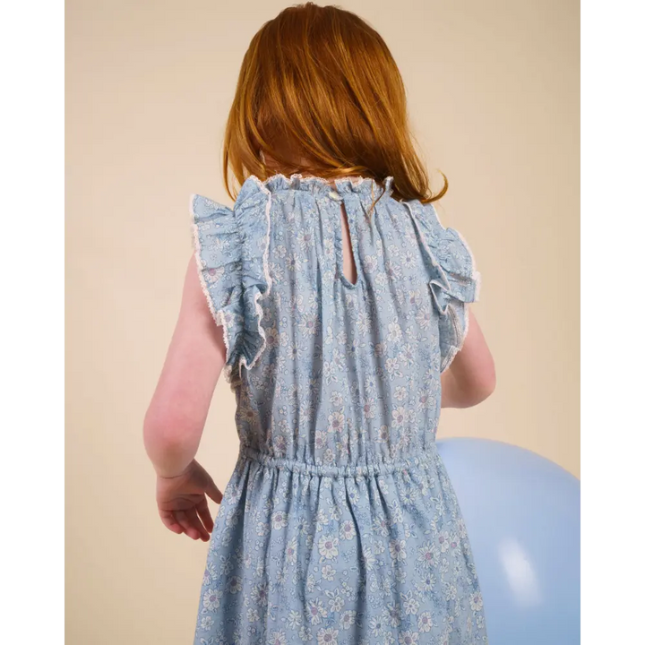 Early Sunday Florence Dress - Tonal Floral Blue Print