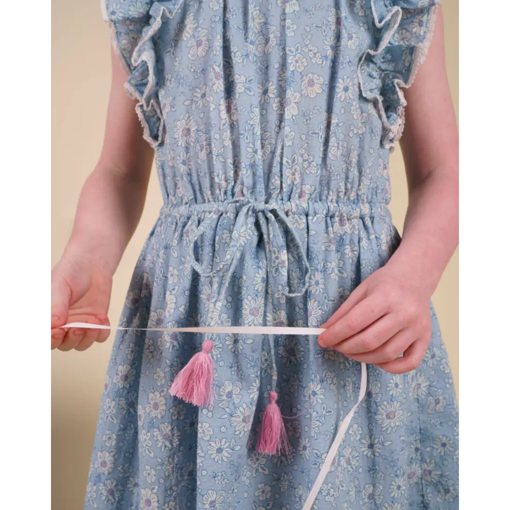 Early Sunday Florence Dress - Tonal Floral Blue Print