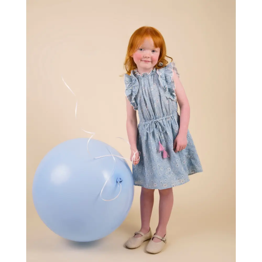Early Sunday Florence Dress - Tonal Floral Blue Print