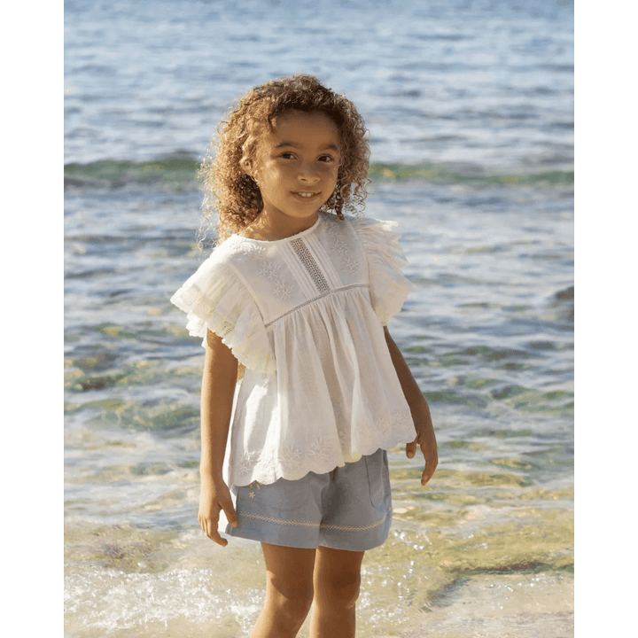 Early Sunday Charlie Blouse - Ivory