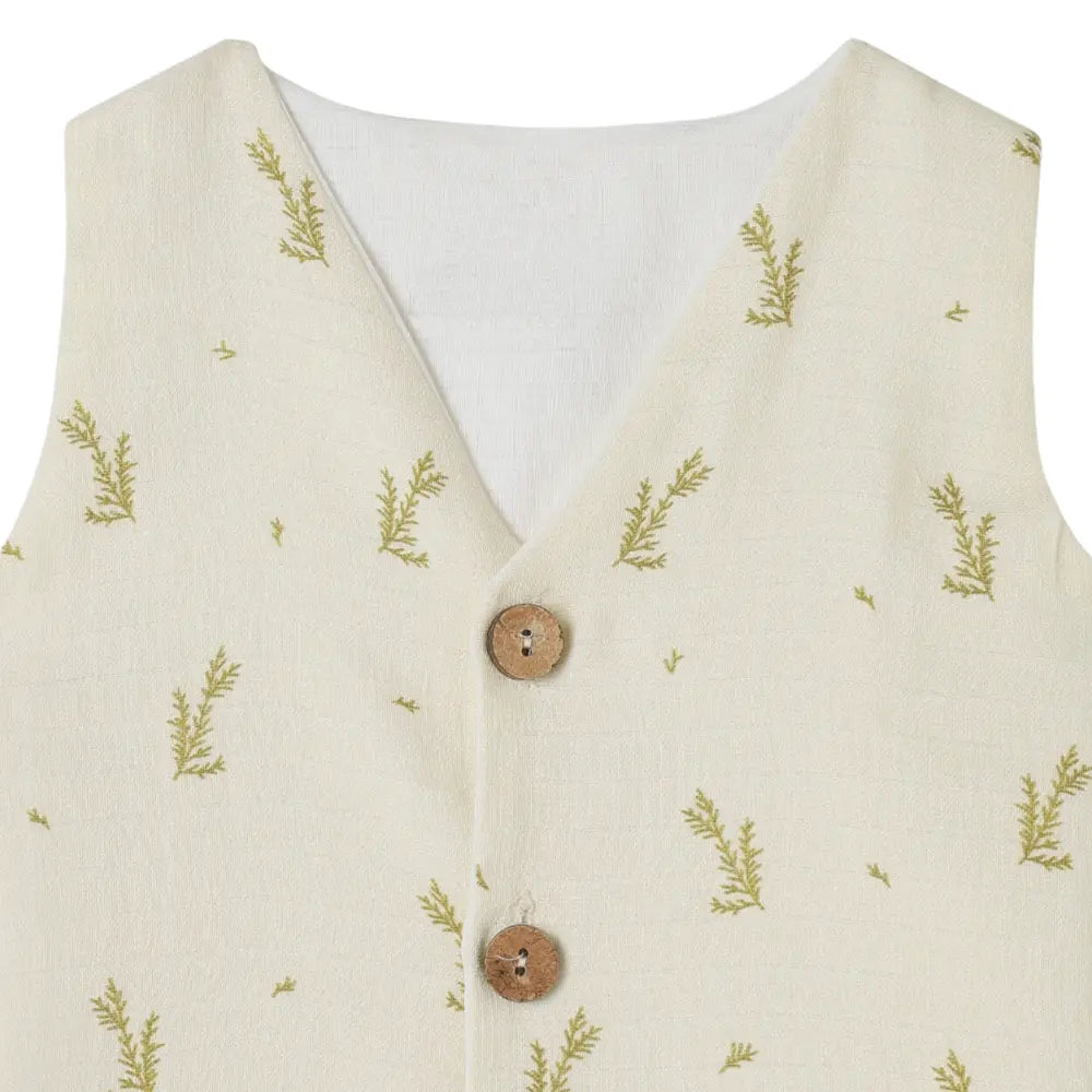 Dulaar Organic Muslin Vest &amp; Shorts Set (6-12 Months)