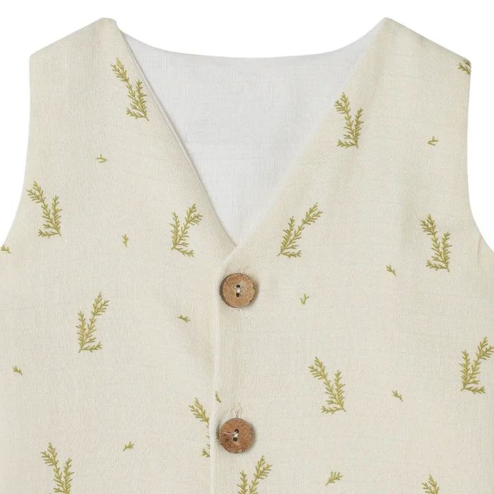 Dulaar Organic Muslin Vest &amp; Shorts Set (6-12 Months)