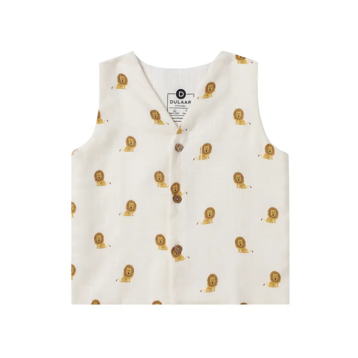 Dulaar Organic Muslin Vest &amp; Shorts Set (6-12 Months)