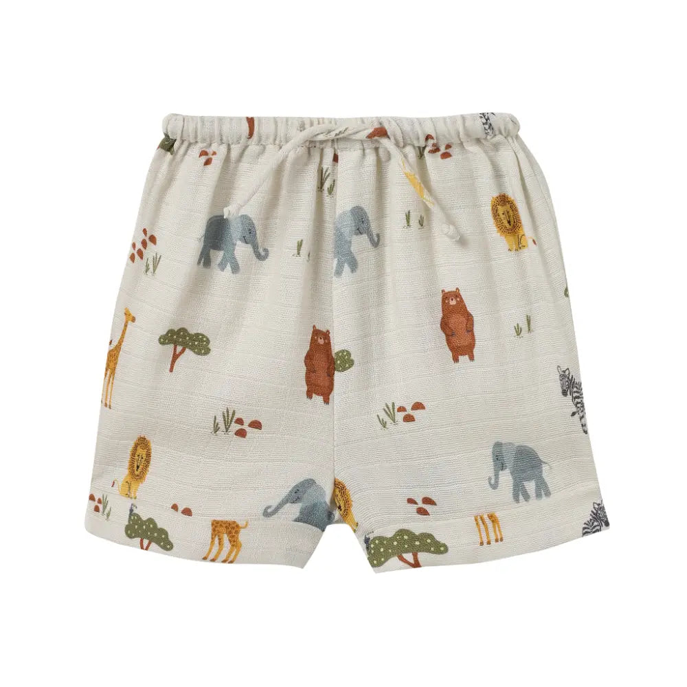 Dulaar Organic Muslin Vest &amp; Shorts Set (6-12 Months)