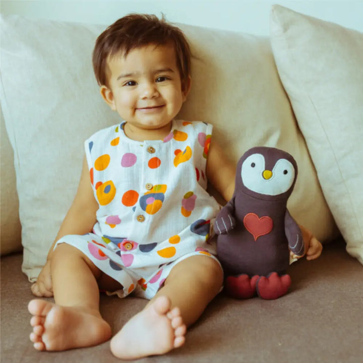 Dulaar Organic Muslin Vest &amp; Shorts Set (6-12 Months)
