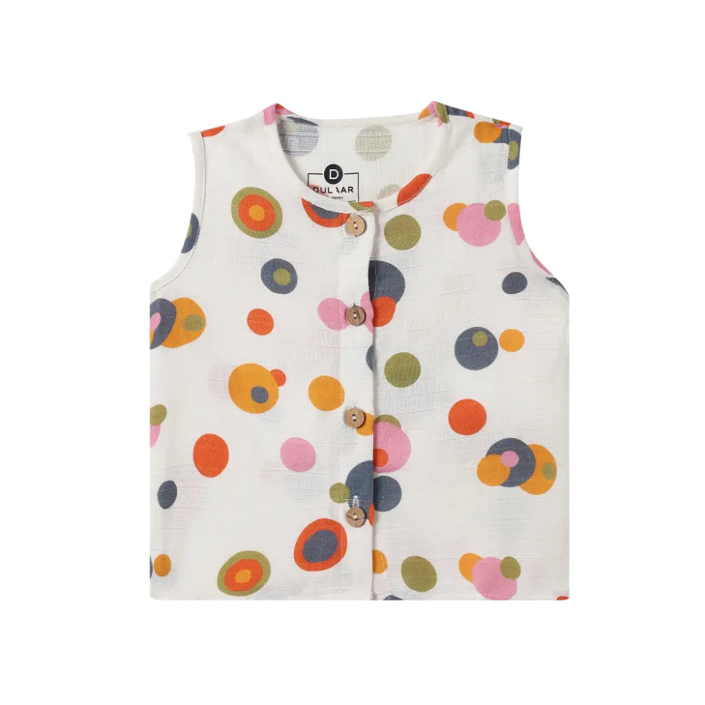 Dulaar Organic Muslin Vest &amp; Shorts Set (6-12 Months)