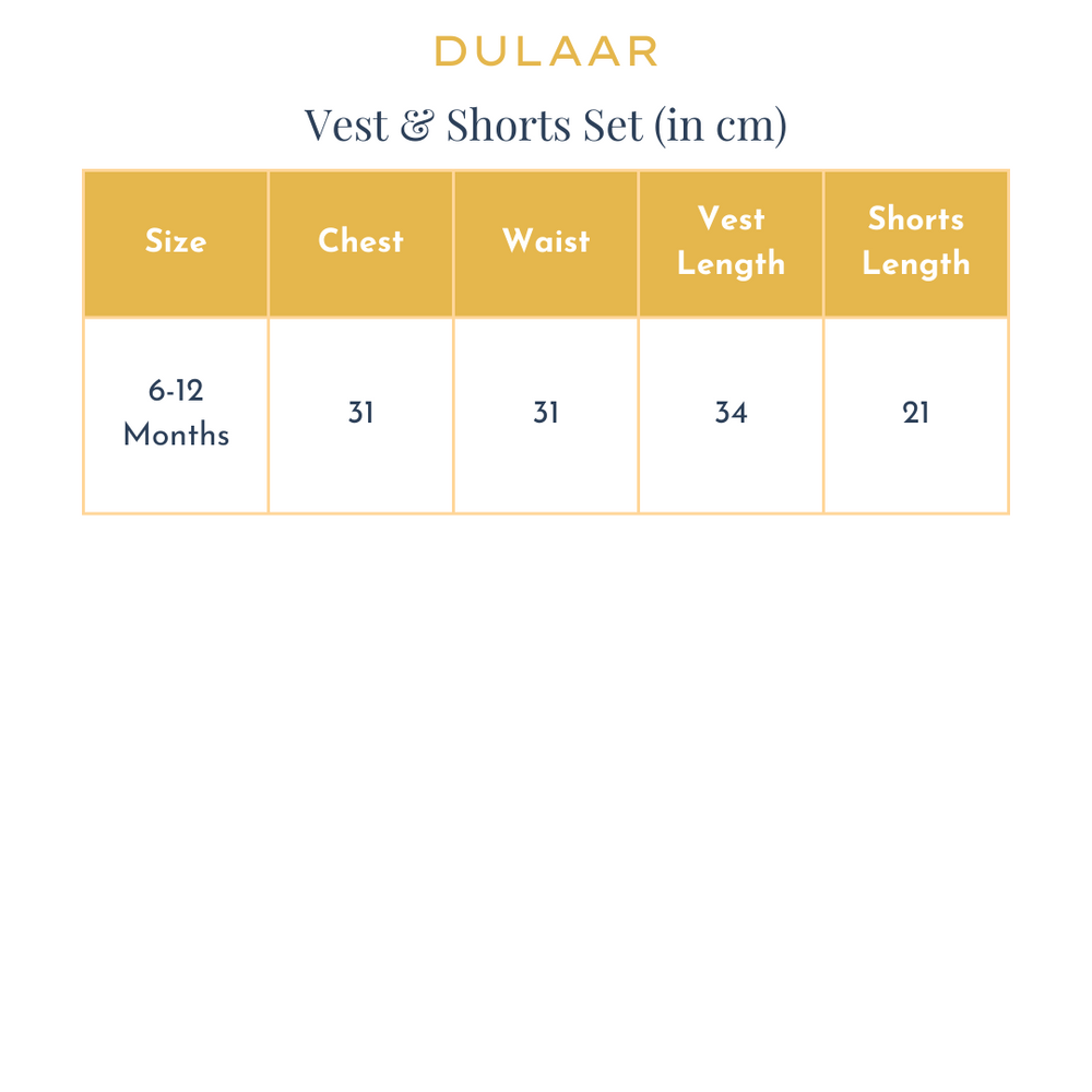 Dulaar Organic Muslin Vest & Shorts Set (Set of 2)