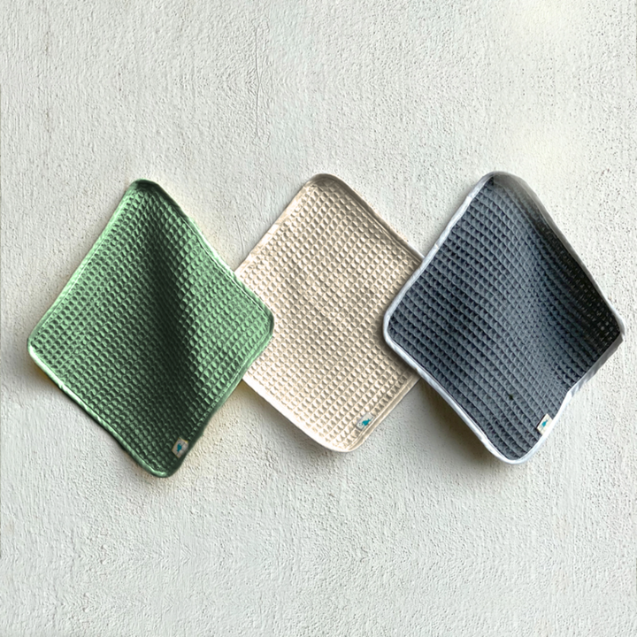 Whitewater Kids Organic Handwoven Waffle Washcloths