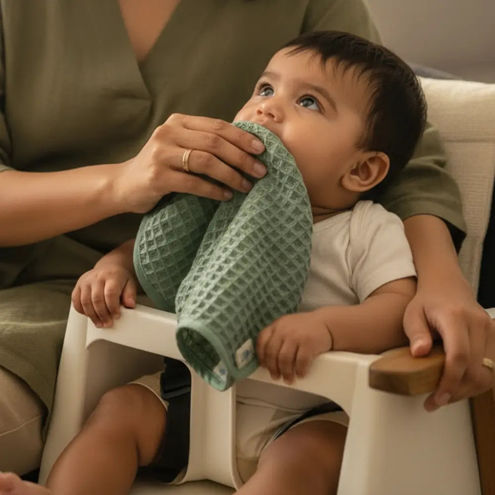 Whitewater Kids Organic Handwoven Waffle Washcloths