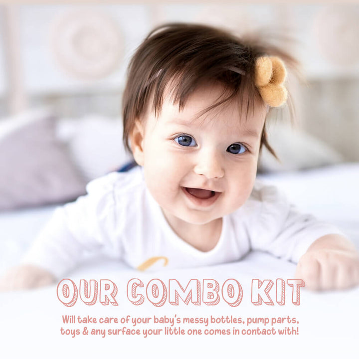 Windmill Baby Natural Cleanser Combo Bottle and Dish Wash 450ml + Toy Cleaner 450ml