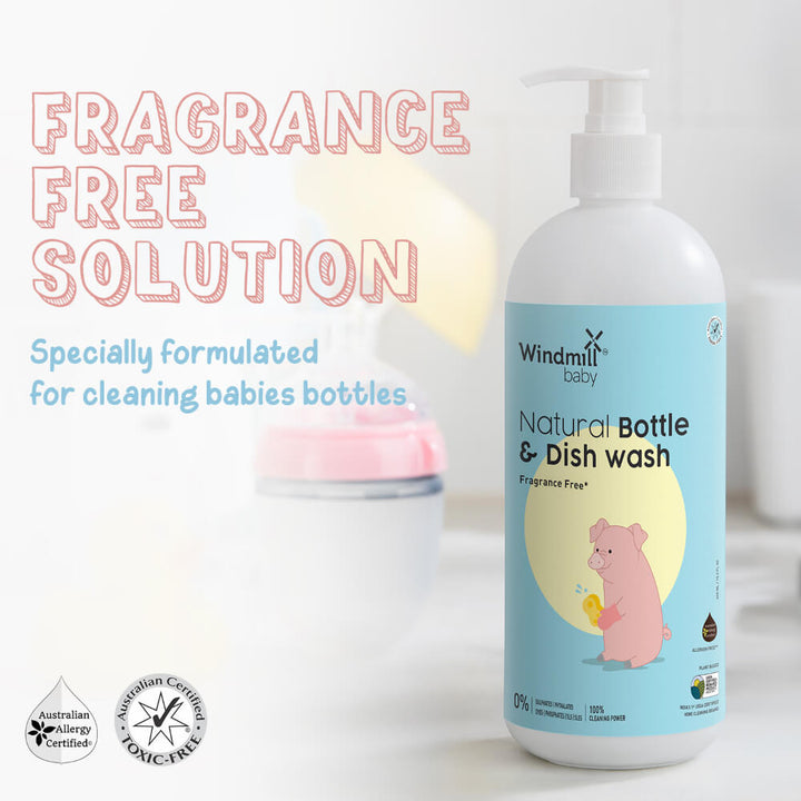 Windmill Baby Natural Cleanser Combo Bottle and Dish Wash 450ml + Toy Cleaner 450ml