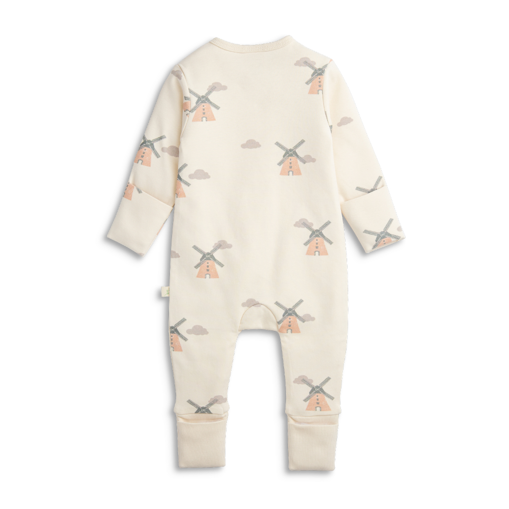 Tiny Twig Long Sleeve Zipsuit - Printed