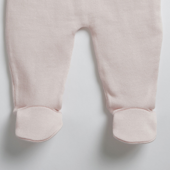 Tiny Twig Knitted Kimono Set - White/Soft Pink