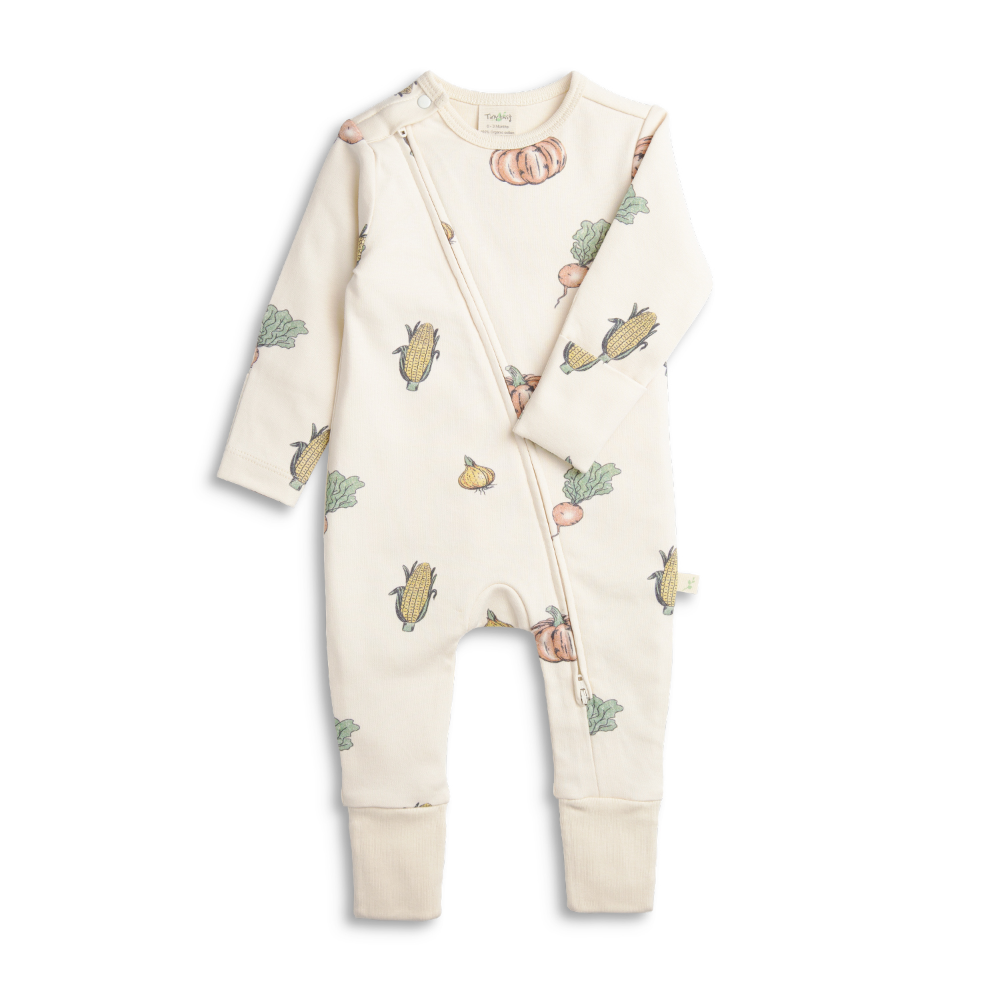 Tiny Twig Long Sleeve Zipsuit - Printed