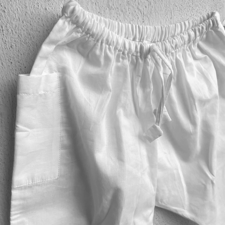 Whitewater Kids Unisex Organic Red Angrakha &amp; White Pants