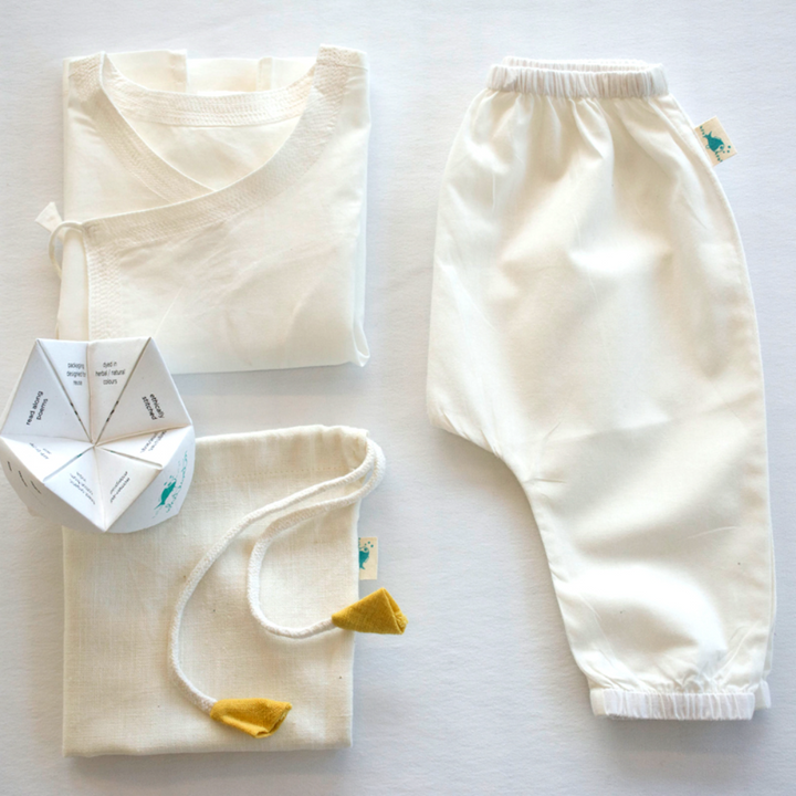 Whitewater Kids Unisex Organic Essential White Kurta Set
