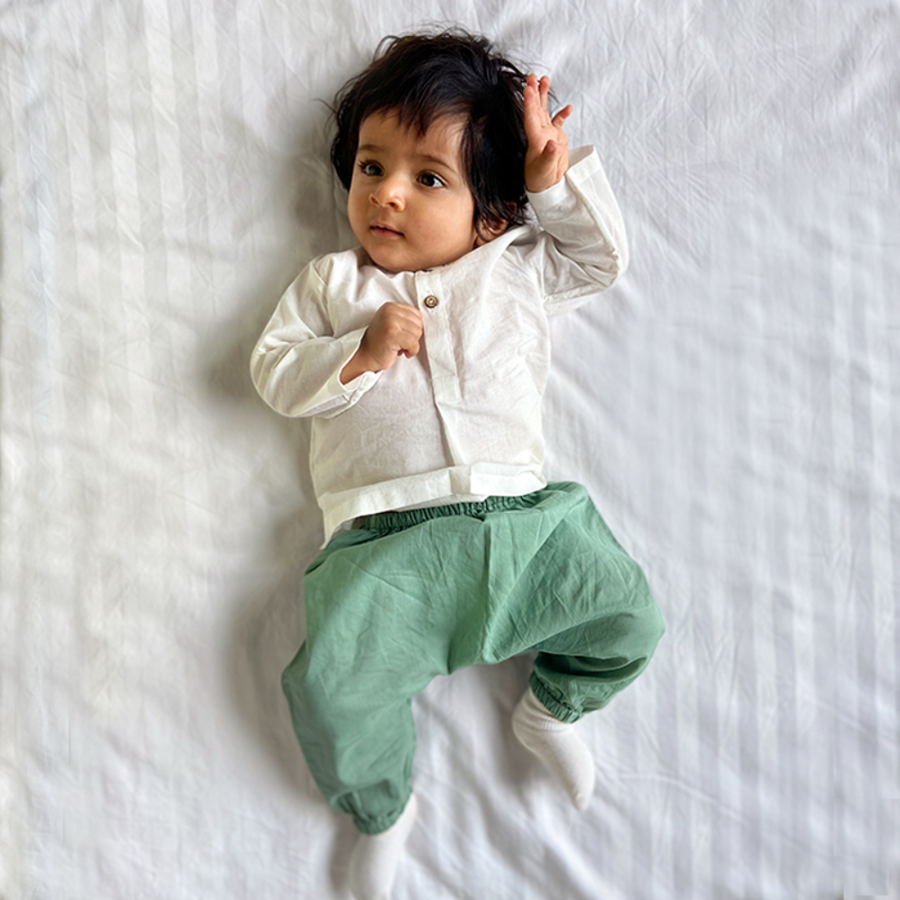 Whitewater Kids Unisex Organic Essential Full Sleeve Kurta Set
