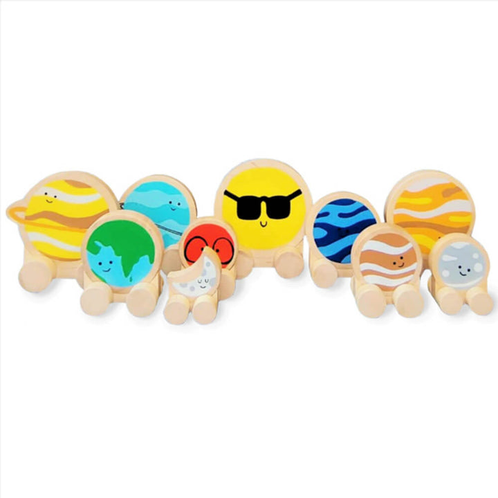 Planet on Wheels - Wooden Solar System Playset