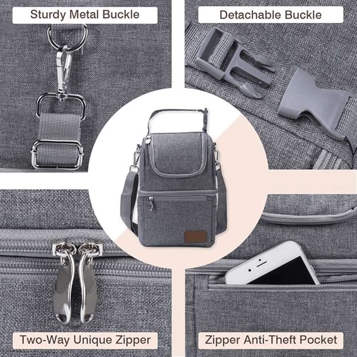 Momcozy Multi-Function Breast Milk Cooler Bag – Grey