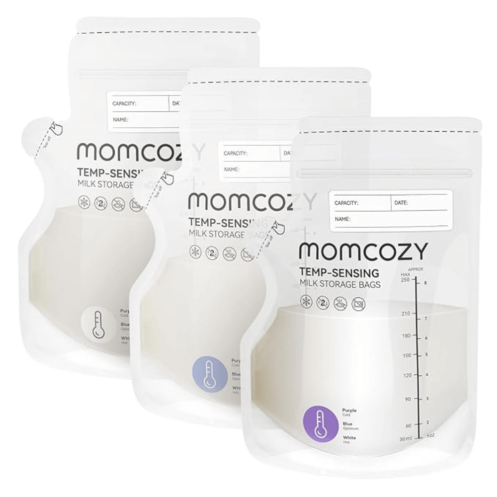 Momcozy Spout Breast Milk Storage Bags – 120 pcs (Transparent)