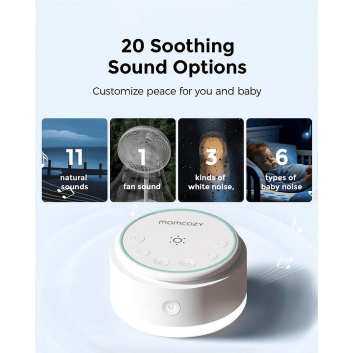 Momcozy Bedtime Portable White Baby Sound Machine