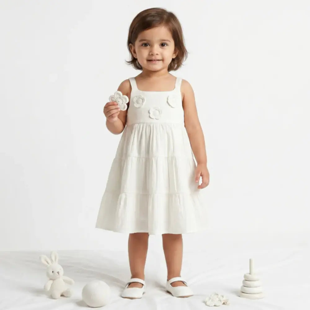 Sweetlime By As Snowdrop Sweetheart Organic Cotton Dress – White
