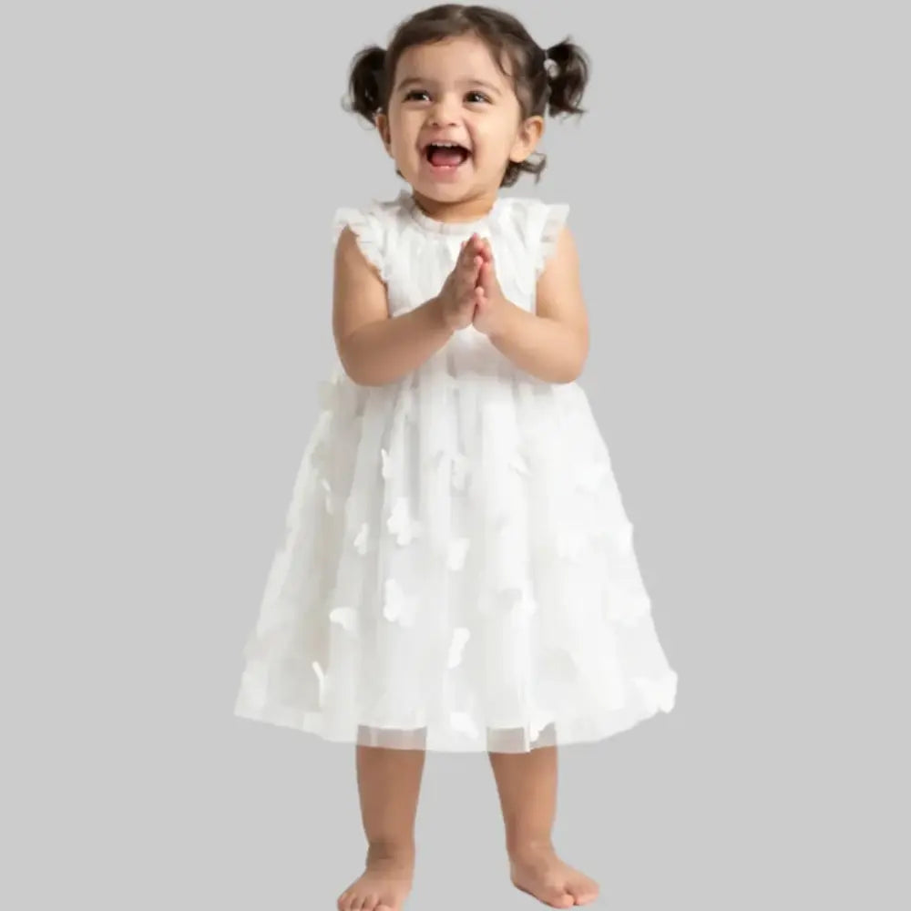 Sweetlime By AS Butterfly Bliss White Tulle Dress - White