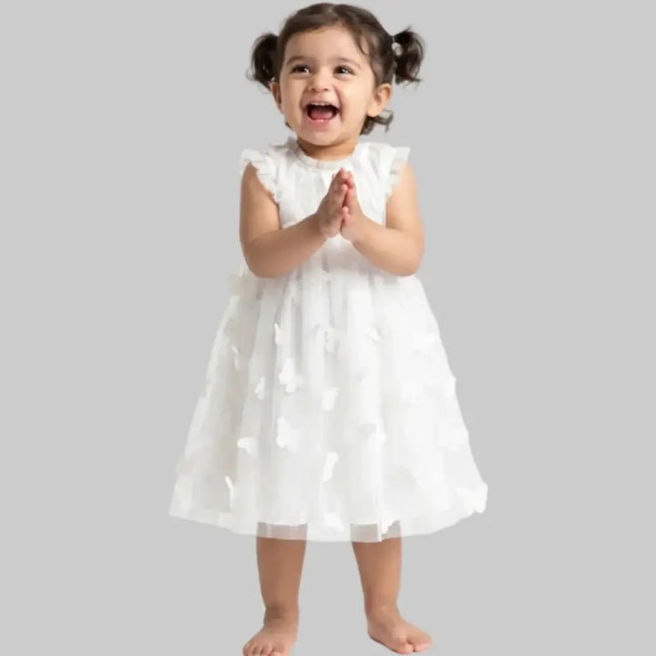 Sweetlime By AS Butterfly Bliss White Tulle Dress - White