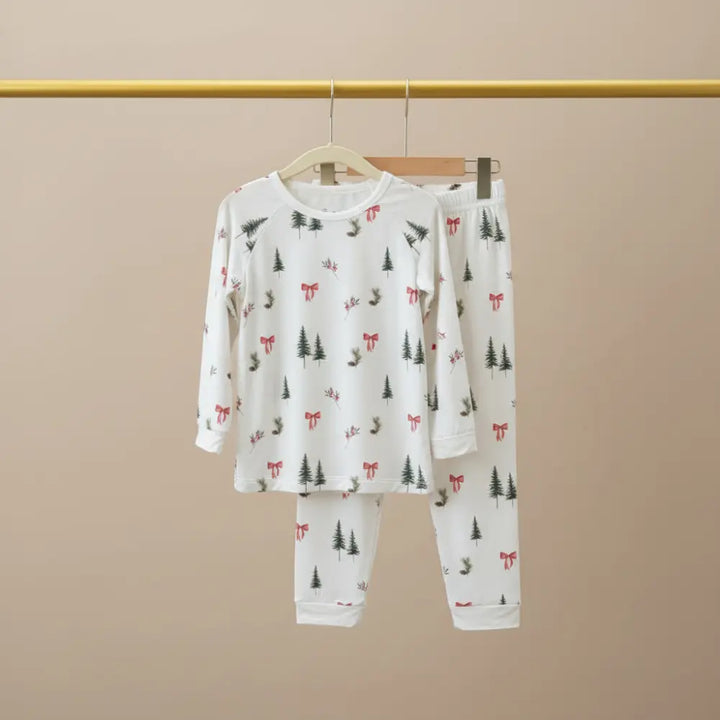 Bubz Bamboo Baby Long Co-rd Set - Soft Breathable Outfit - Woodland Cheers