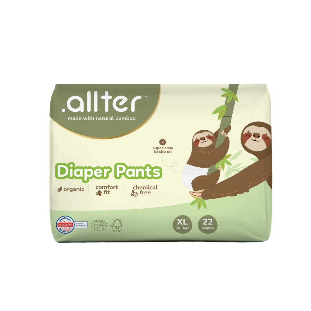 Allter Organic Bamboo Pant Style Diapers - XL (22 pieces)