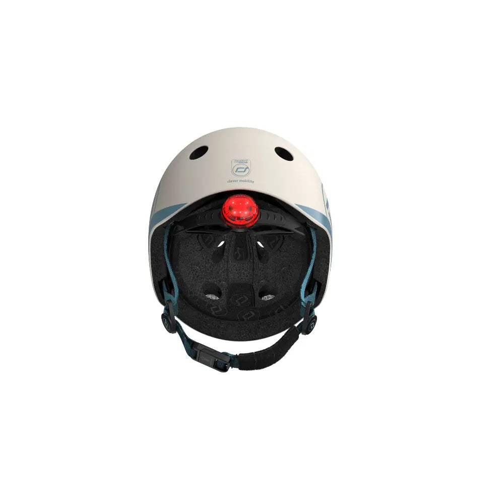 Scoot &amp; Ride Kids Helmet XXS-S (45-51 cm) | Lightweight Adjustable Helmet with LED Safety Light, Magnetic Buckle &amp; Ventilation | Toddler and Kids Helmet for Cycling, Scooting, Skating &amp; Outdoor Play - Ash