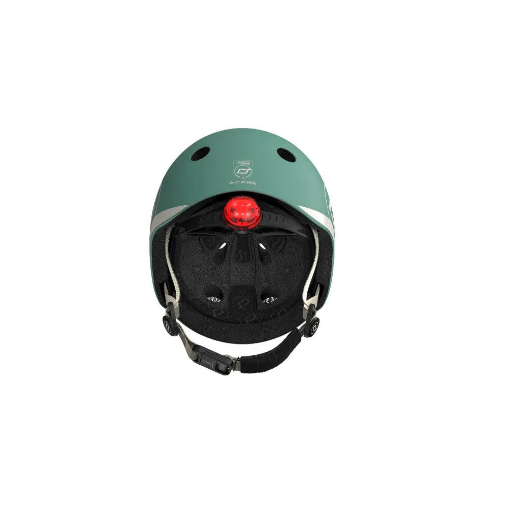Scoot &amp; Ride Kids Helmet XXS-S (45-51 cm) | Lightweight Adjustable Helmet with LED Safety Light, Magnetic Buckle &amp; Ventilation | Toddler and Kids Helmet for Cycling, Scooting, Skating &amp; Outdoor Play - Forest