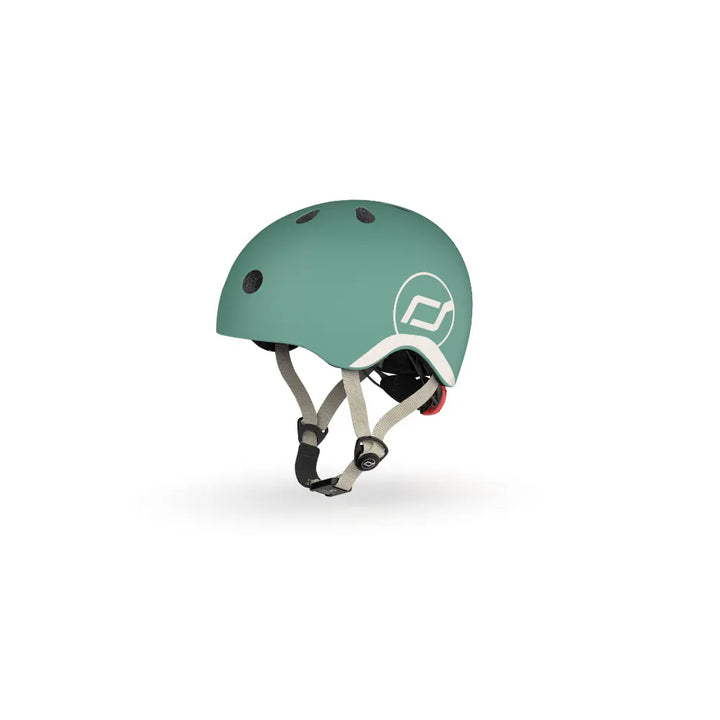 Scoot &amp; Ride Kids Helmet XXS-S (45-51 cm) | Lightweight Adjustable Helmet with LED Safety Light, Magnetic Buckle &amp; Ventilation | Toddler and Kids Helmet for Cycling, Scooting, Skating &amp; Outdoor Play - Forest