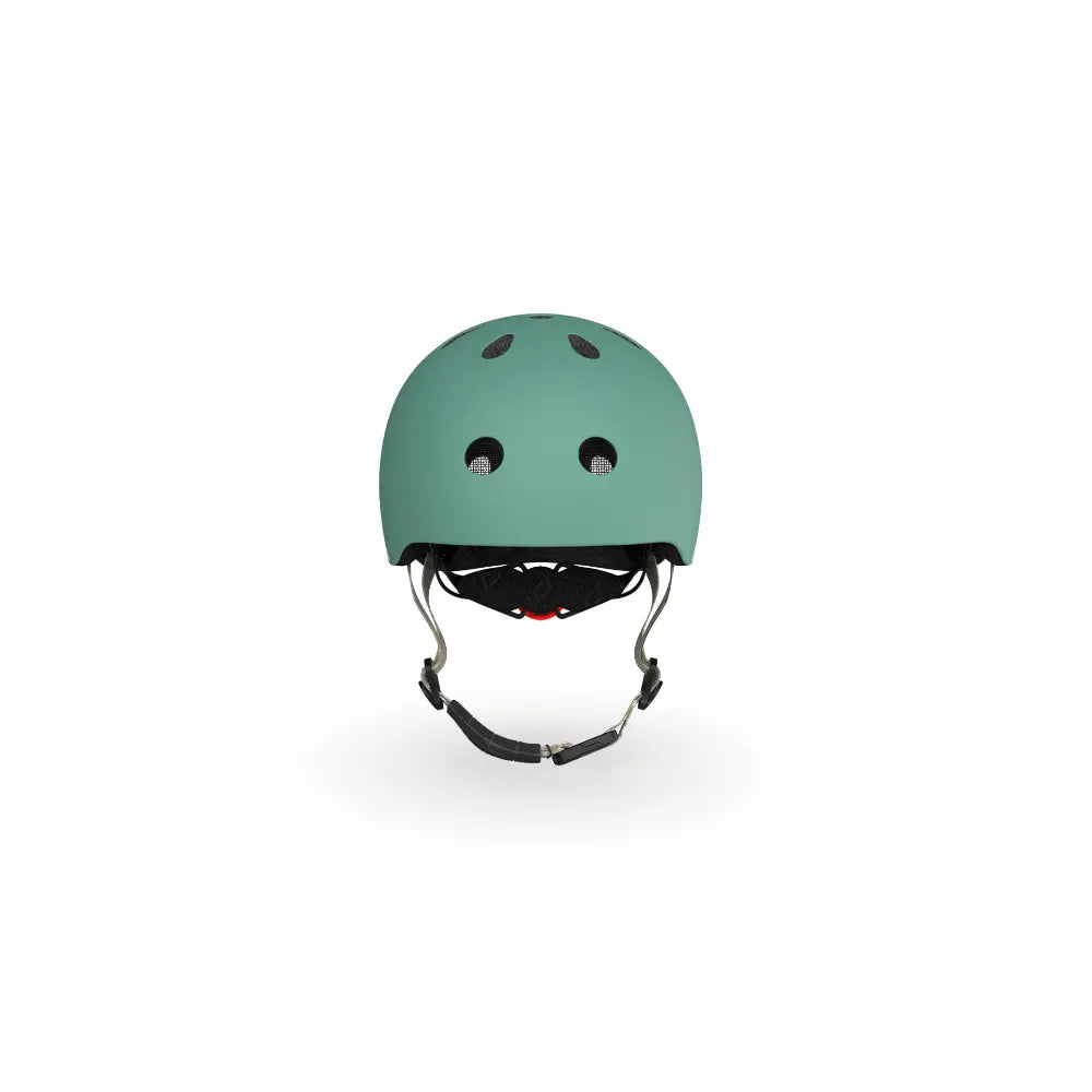 Scoot &amp; Ride Kids Helmet XXS-S (45-51 cm) | Lightweight Adjustable Helmet with LED Safety Light, Magnetic Buckle &amp; Ventilation | Toddler and Kids Helmet for Cycling, Scooting, Skating &amp; Outdoor Play - Forest