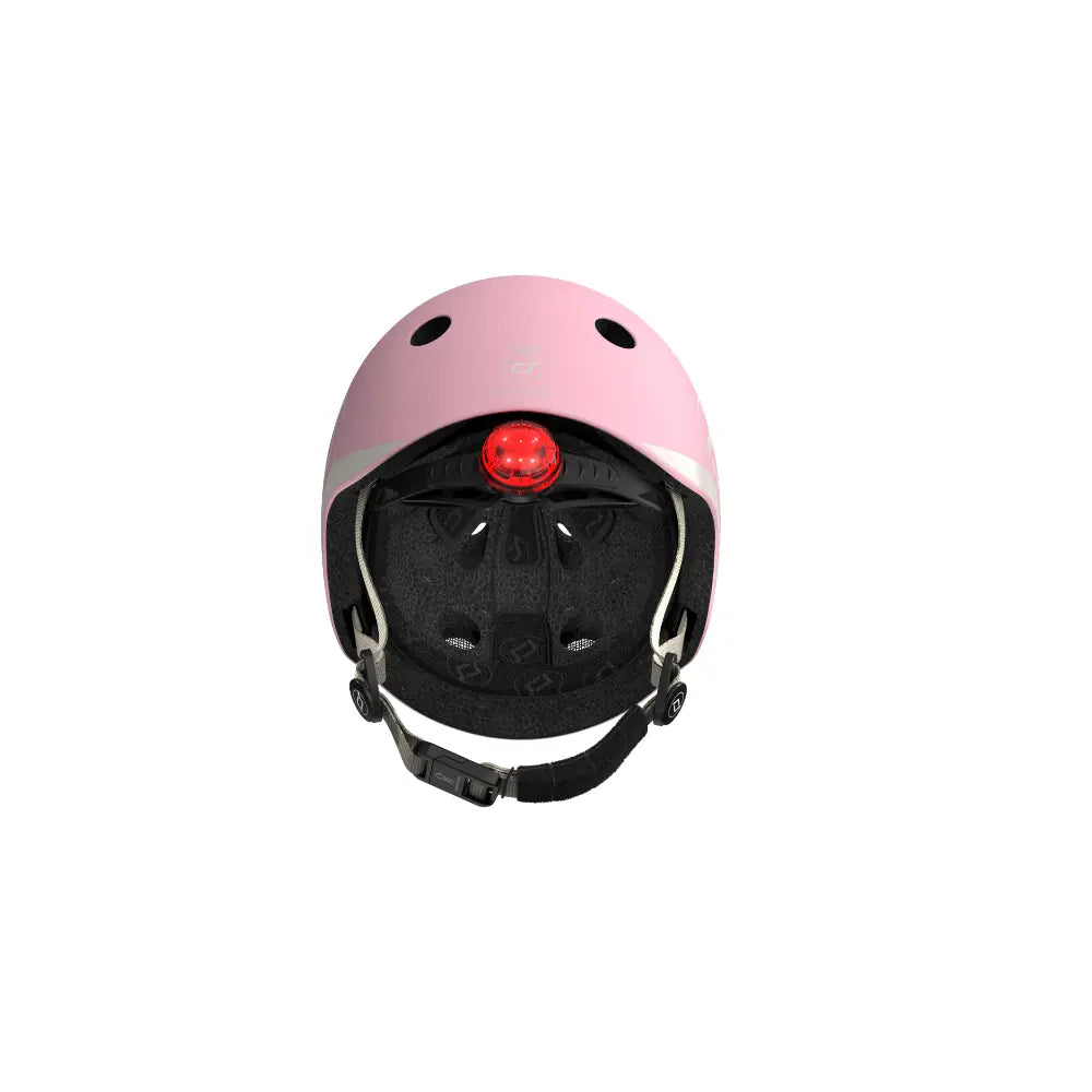 Scoot &amp; Ride Kids Helmet XXS-S (45-51 cm) | Lightweight Adjustable Helmet with LED Safety Light, Magnetic Buckle &amp; Ventilation | Toddler and Kids Helmet for Cycling, Scooting, Skating &amp; Outdoor Play - Rose