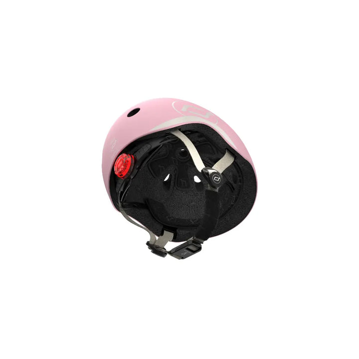 Scoot &amp; Ride Kids Helmet XXS-S (45-51 cm) | Lightweight Adjustable Helmet with LED Safety Light, Magnetic Buckle &amp; Ventilation | Toddler and Kids Helmet for Cycling, Scooting, Skating &amp; Outdoor Play - Rose