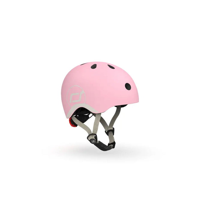Scoot &amp; Ride Kids Helmet XXS-S (45-51 cm) | Lightweight Adjustable Helmet with LED Safety Light, Magnetic Buckle &amp; Ventilation | Toddler and Kids Helmet for Cycling, Scooting, Skating &amp; Outdoor Play - Rose