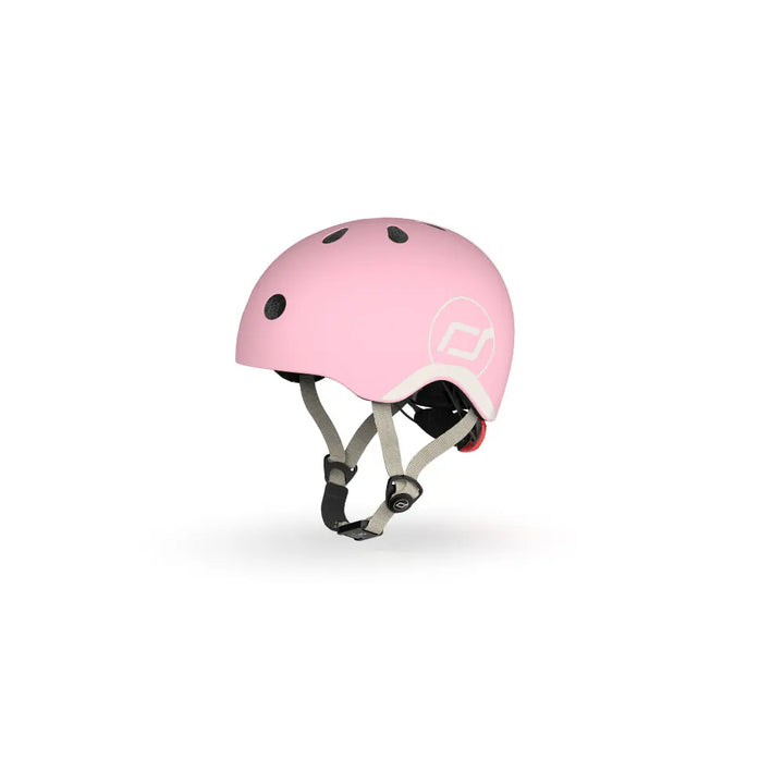 Scoot &amp; Ride Kids Helmet XXS-S (45-51 cm) | Lightweight Adjustable Helmet with LED Safety Light, Magnetic Buckle &amp; Ventilation | Toddler and Kids Helmet for Cycling, Scooting, Skating &amp; Outdoor Play - Rose