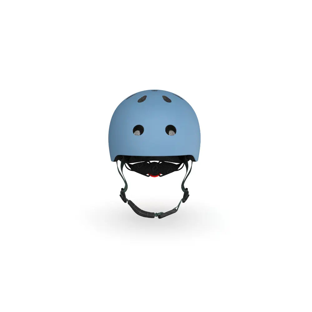 Scoot &amp; Ride Kids Helmet XXS-S (45-51 cm) | Lightweight Adjustable Helmet with LED Safety Light, Magnetic Buckle &amp; Ventilation | Toddler and Kids Helmet for Cycling, Scooting, Skating &amp; Outdoor Play - Steel