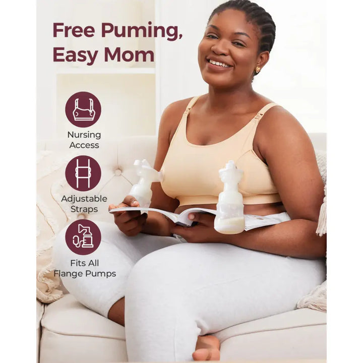 Momcozy Maternity Accessory YN08-Hands-Free Pumping Bra - Skin