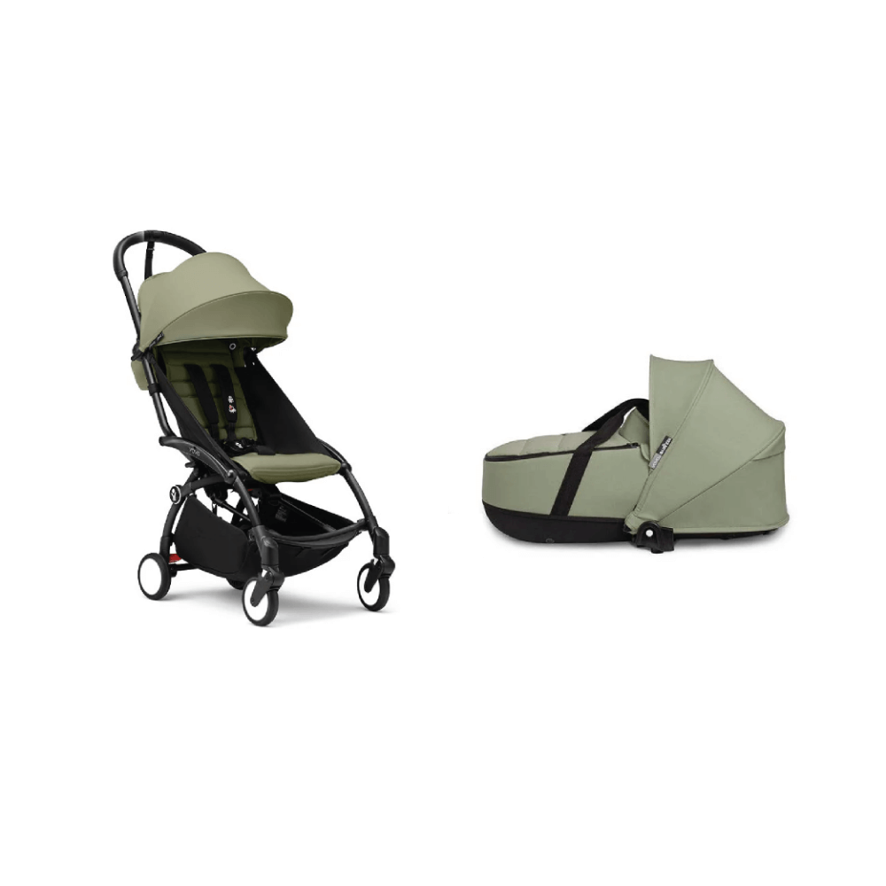 stokke bassinet stroller Stokke YOYO³ Complete Stroller Combo With Bassinet – Black Frame, Newb – AllThingsBaby.com