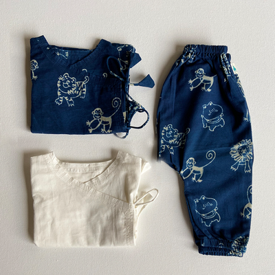 Whitewater Kids Unisex Organic Zoo Angrakha & Zoo Pants