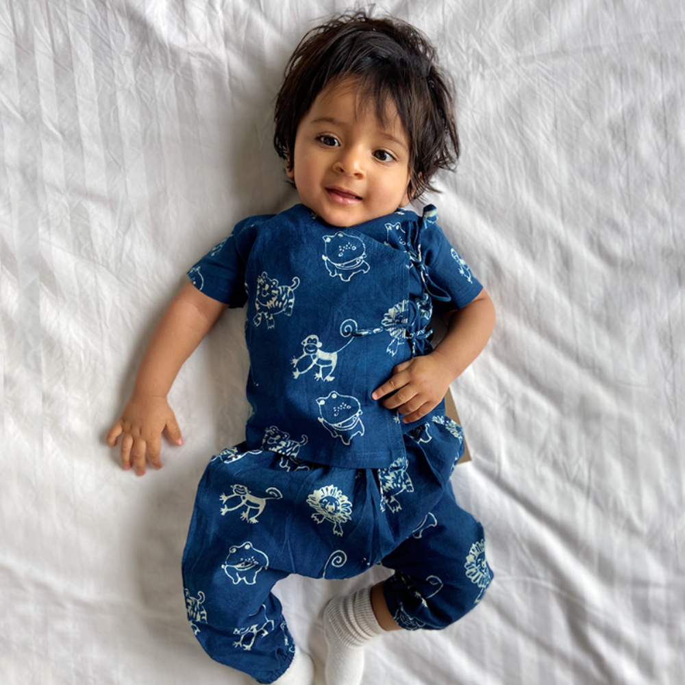 Whitewater Kids Unisex Organic Zoo Angrakha &amp; Zoo Pants