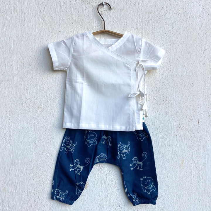 Whitewater Kids Unisex Organic Zoo Angrakha &amp; Zoo Pants